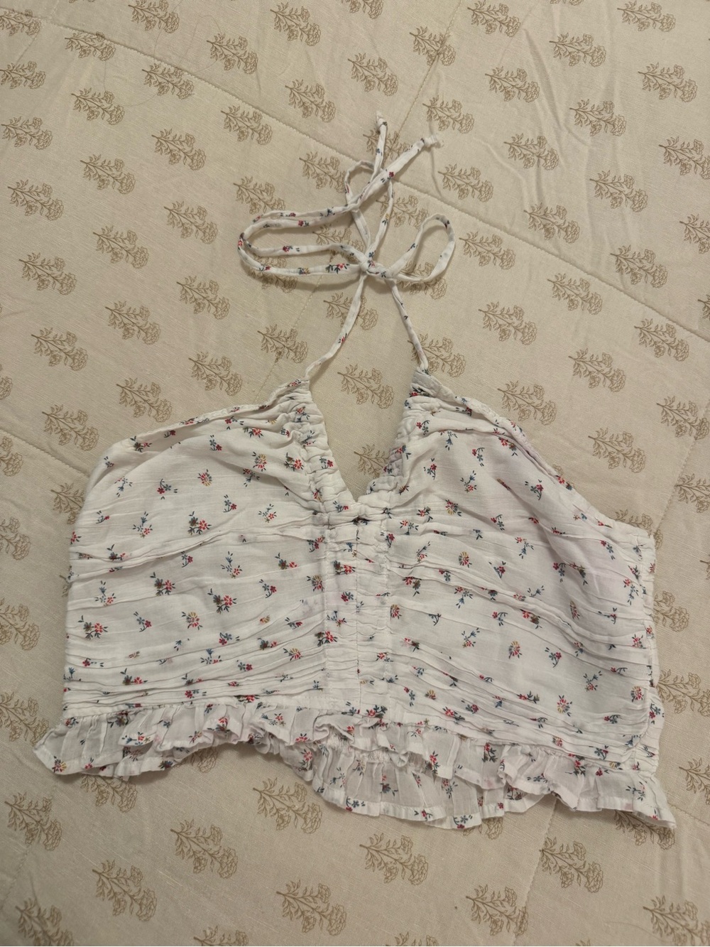 Floral Halter Crop Top